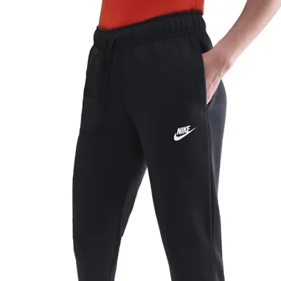 Nike Club Womens Drawstring Waist Cuffed Mid Rise Fleece Active Jogger Pant