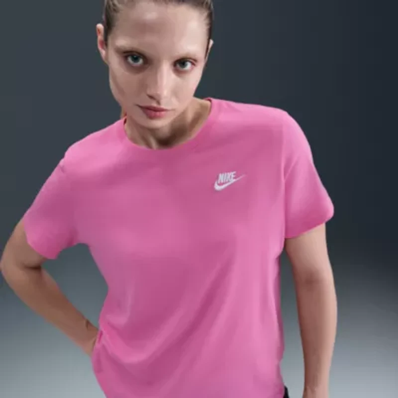 Nike Club Womens Crew Neck Short Sleeve Active T-Shirt