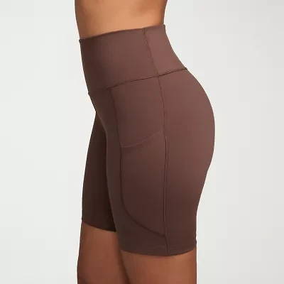 Nike Womens 8" High Rise Moisture Wicking Stretch Fabric Bike Short