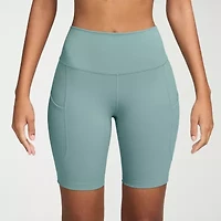 Nike One Womens High Waisted 8" Biker Shorts with Pockets