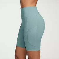 Nike One Womens High Waisted 8" Biker Shorts with Pockets