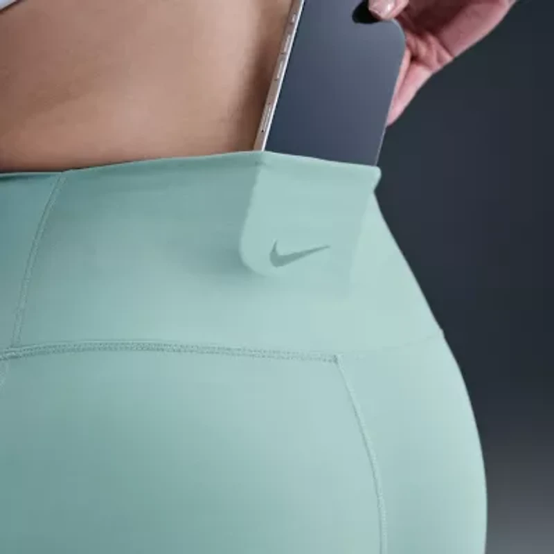 Nike One Womens High Waisted 8" Biker Shorts with Pockets