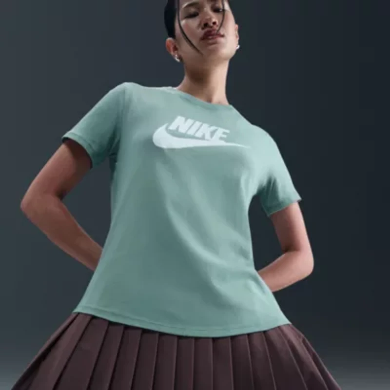 Nike Club Womens Crew Neck Short Sleeve Active T-Shirt