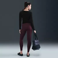 Nike Womens Y Neck Long Sleeve Wrap Shirt