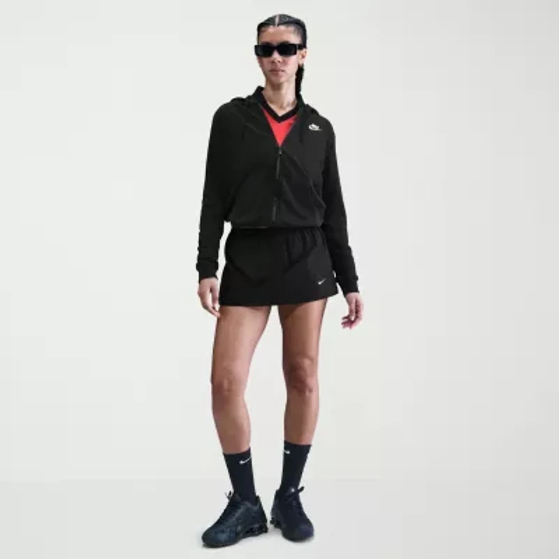 Nike Club Womens Long Sleeve Fleece Zipper Active Hoodie