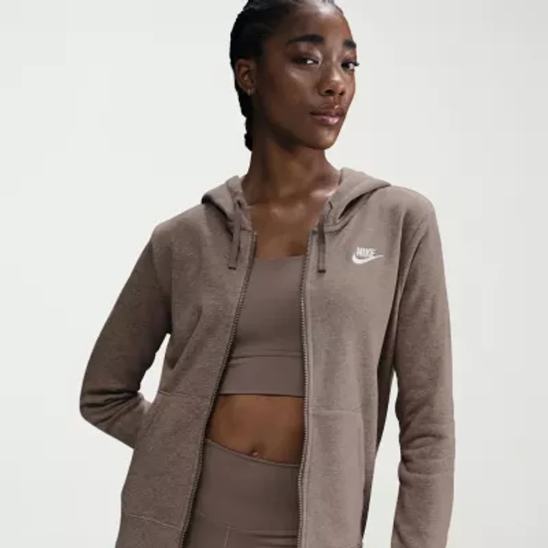 Nike Womens Long Sleeve Fleece Zipper Active Hoodie