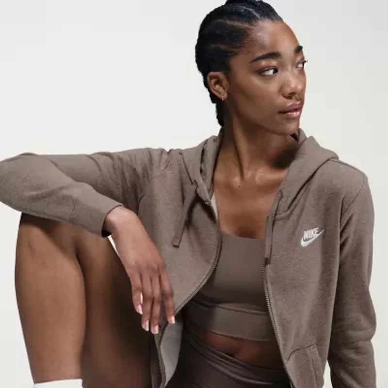 Nike Womens Long Sleeve Fleece Zipper Active Hoodie