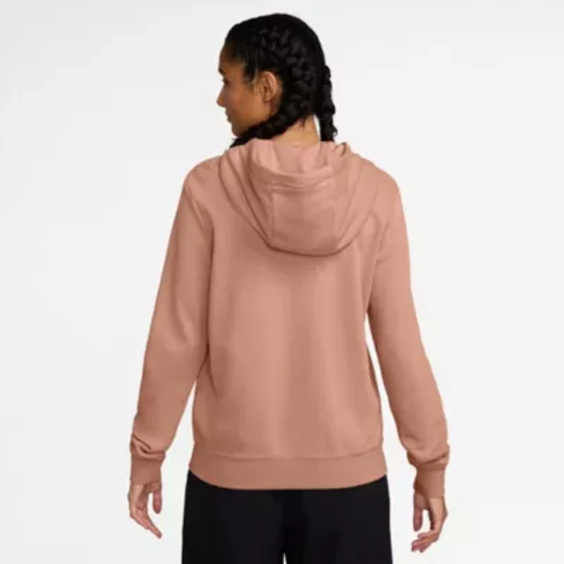 Nike Club Womens Long Sleeve Fleece Zipper Active Hoodie