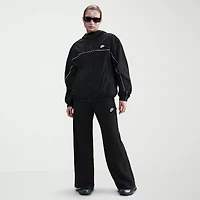 Nike Club Womens Comfort Waistband Drawstring Waist Wide Leg Mid Rise Fleece Sweatpant