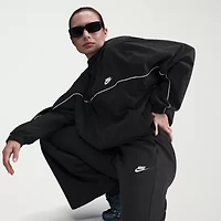 Nike Club Womens Comfort Waistband Drawstring Waist Wide Leg Mid Rise Fleece Sweatpant