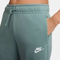 Nike Club Womens Comfort Waistband Drawstring Waist Wide Leg Mid Rise Fleece Sweatpant