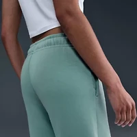 Nike Club Womens Comfort Waistband Drawstring Waist Wide Leg Mid Rise Fleece Sweatpant
