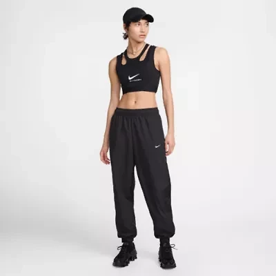 Nike Womens Drawstring Waist Lightweight Cinched Mid Rise Active Jogger Pant