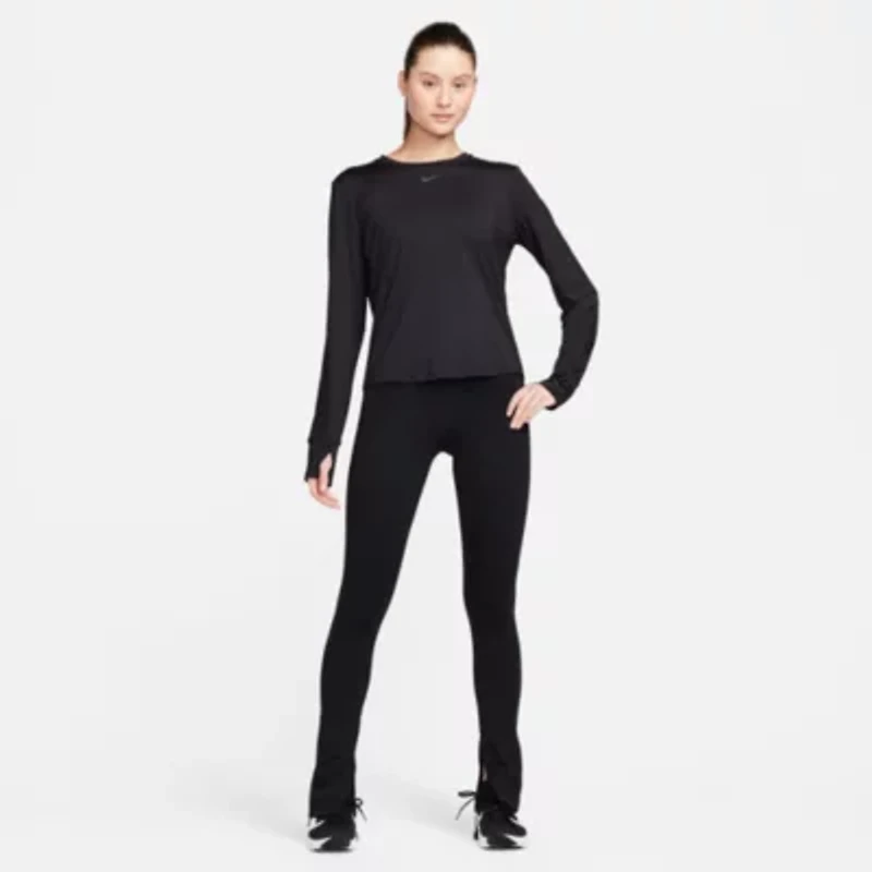 Nike Womens Crew Neck Long Sleeve Quick Dry Active T-Shirt
