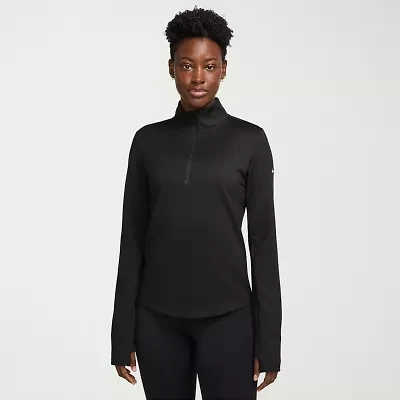 Nike Womens Mock Neck Long Sleeve Active Quarter-Zip Pullover