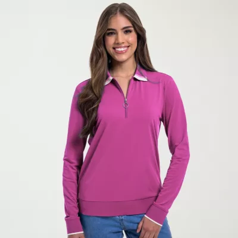 Antigua Fall 2025 Womens Mock Neck Active Quarter-Zip Pullover