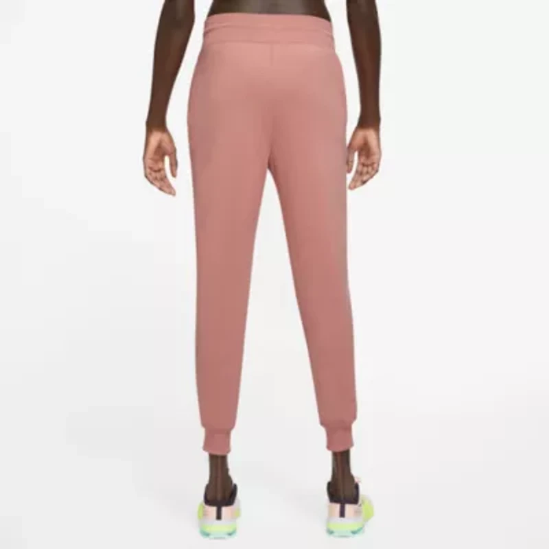 Nike Womens Drawstring Waist Lightweight Stretch Fabric Cuffed High Rise Fleece Active Jogger Pant