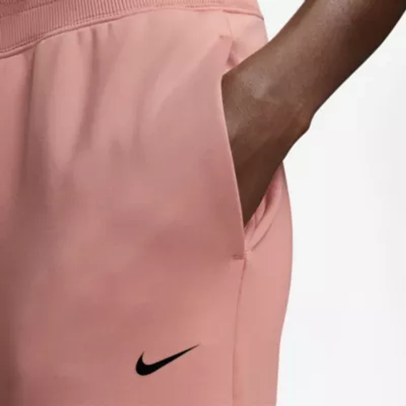 Nike Womens Drawstring Waist Lightweight Stretch Fabric Cuffed High Rise Fleece Active Jogger Pant
