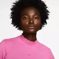 Nike Womens Mock Neck Long Sleeve Active T-Shirt