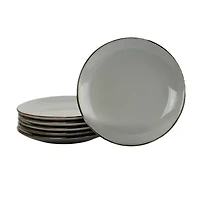 Elama Tahitian Sand 6-pc. Stoneware Salad Plate
