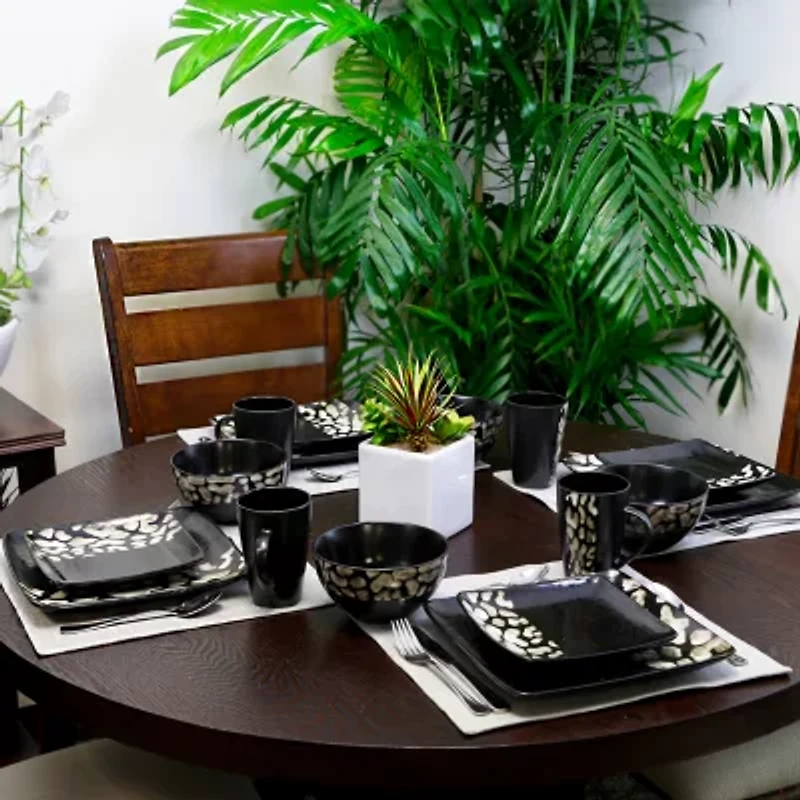 Elama Savannah 16-pc. Stoneware Dinnerware Set