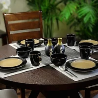 Elama Cambridge Grand 16-pc. Stoneware Dinnerware Set