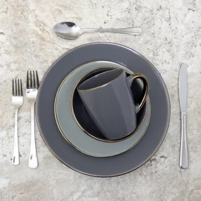 Elama Tahitian Grand 16-pc. Stoneware Dinnerware Set