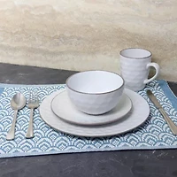 Elama Medici Pearl 16-pc. Stoneware Dinnerware Set