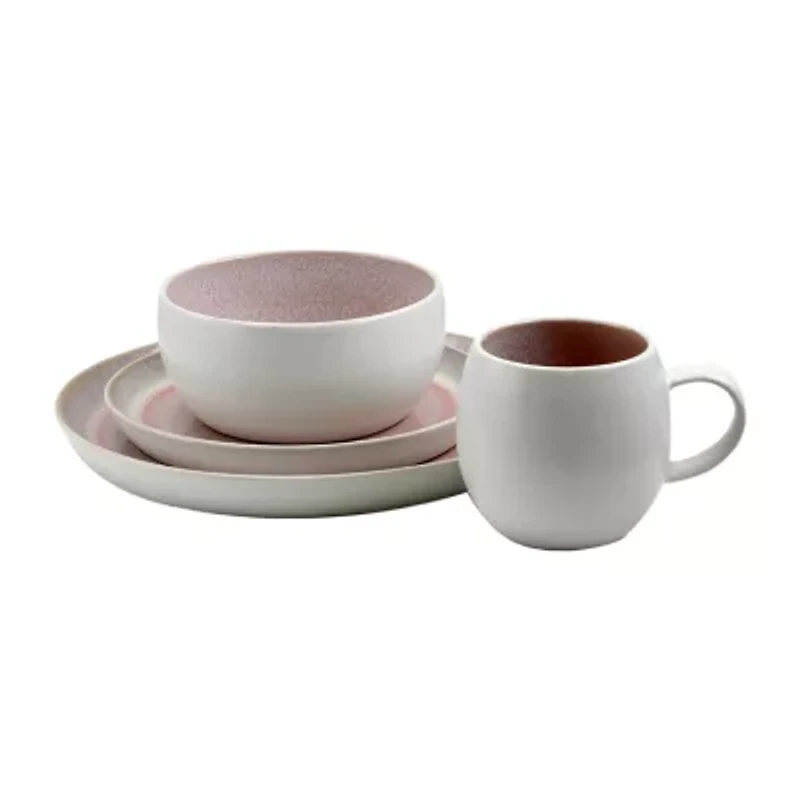 Elama Mocha Muave 16-pc. Stoneware Dinnerware Set