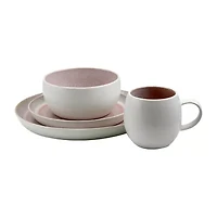 Elama Mocha Muave 16-pc. Stoneware Dinnerware Set