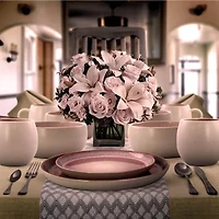 Elama Mocha Muave 16-pc. Stoneware Dinnerware Set
