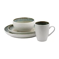 Elama Modern Dot 16-pc. Stoneware Dinnerware Set