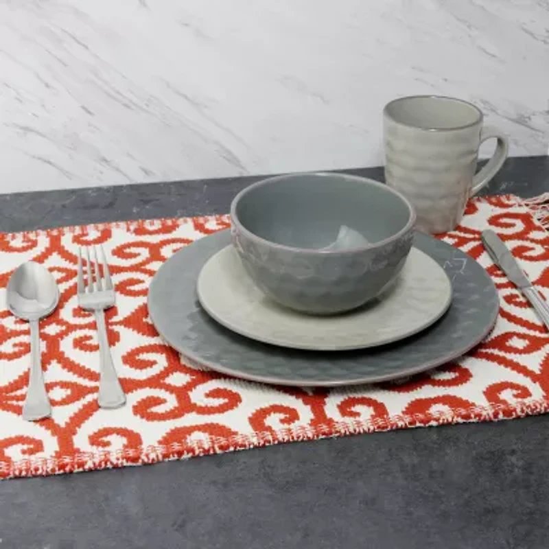 Elama Tahitian Pearl 16-pc. Stoneware Dinnerware Set