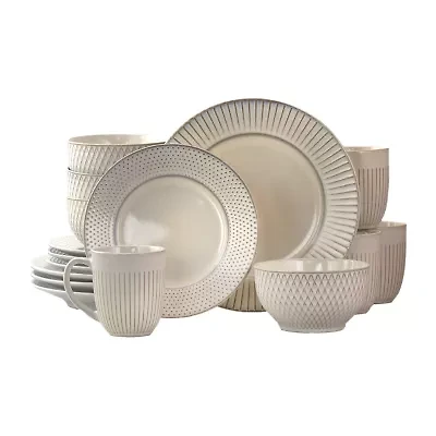 Elama Market Finds 16-pc. Stoneware Dinnerware Set
