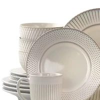 Elama Market Finds 16-pc. Stoneware Dinnerware Set