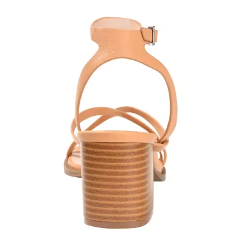 Journee Collection Anikah Womens Round Open Toe Stacked Heel Pumps