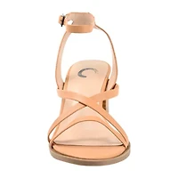 Journee Collection Anikah Womens Round Open Toe Stacked Heel Pumps