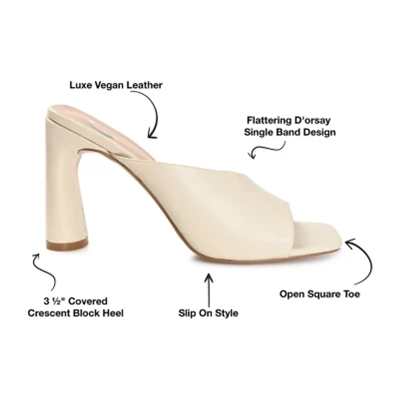 Journee Collection Dola Womens Open Toe Block Heel Pumps