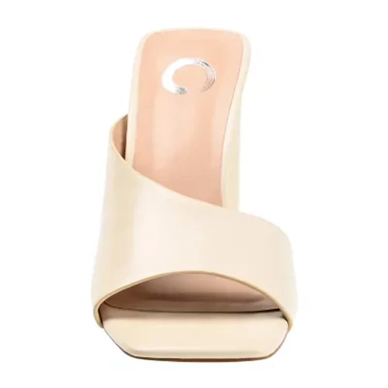 Journee Collection Dola Womens Open Toe Block Heel Pumps