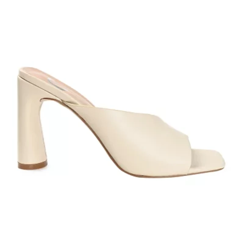 Journee Collection Dola Womens Open Toe Block Heel Pumps