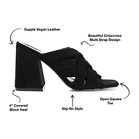 Journee Collection Dorisa Womens Round Open Toe Block Heel Pumps