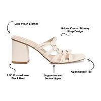 Journee Collection Emory Womens Round Open Toe Block Heel Pumps