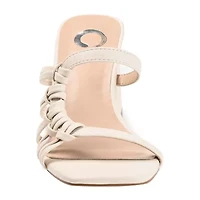 Journee Collection Emory Womens Round Open Toe Block Heel Pumps