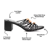 Journee Collection Kennadi Womens Round Open Toe Block Heel Pumps