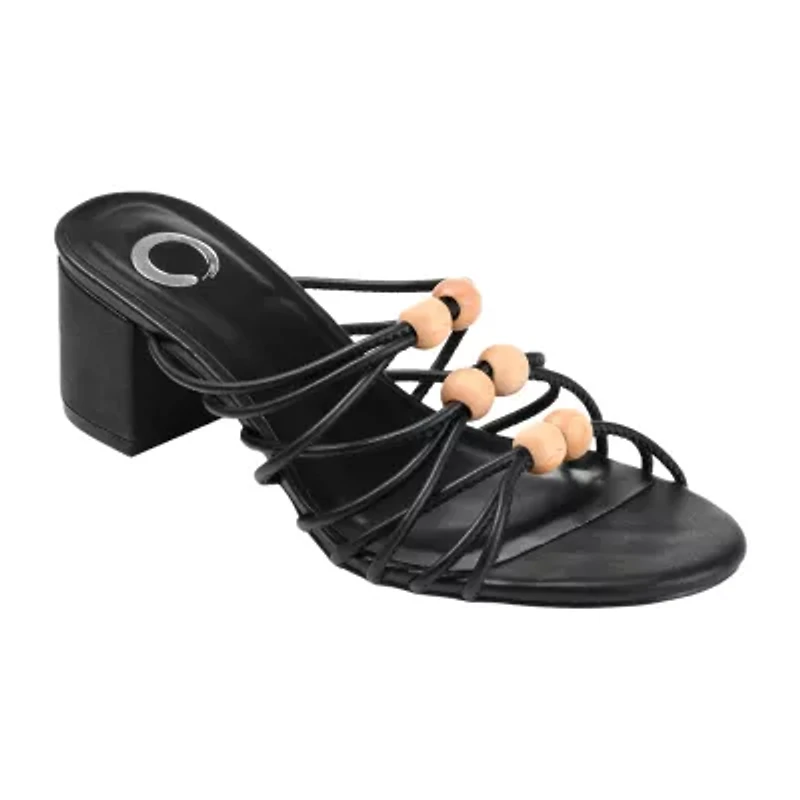 Journee Collection Kennadi Womens Round Open Toe Block Heel Pumps