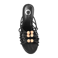 Journee Collection Kennadi Womens Round Open Toe Block Heel Pumps