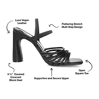 Journee Collection Hera Womens Round Open Toe Block Heel Pumps