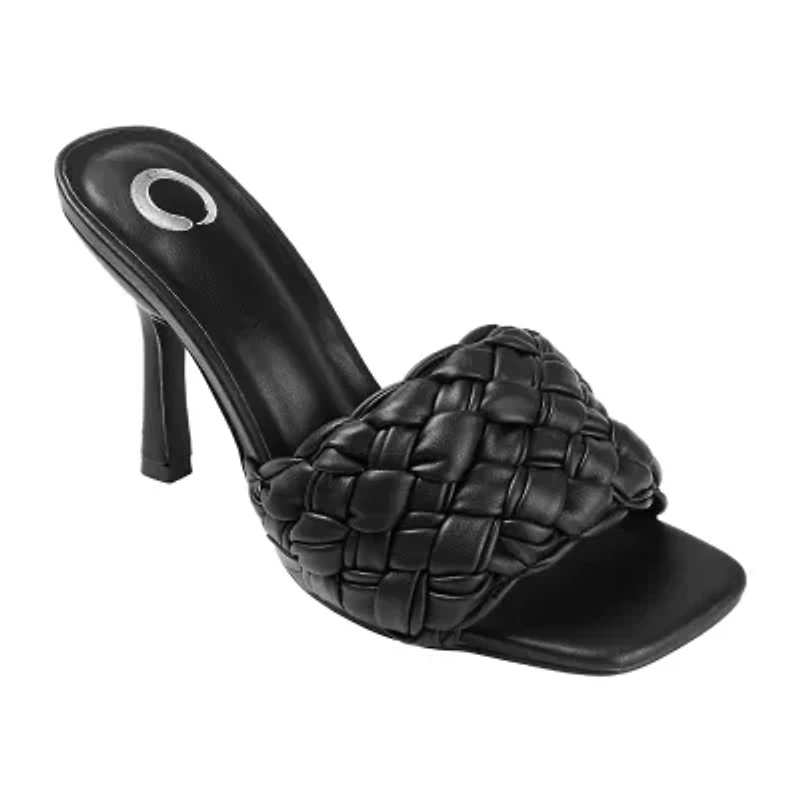 Journee Collection Raquelah Womens Round Open Toe Stiletto Heel Pumps