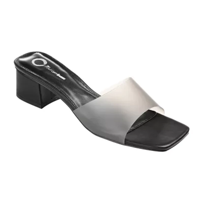 Journee Collection Jaydin Womens Round Open Toe Block Heel Pumps