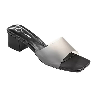 Journee Collection Jaydin Womens Round Open Toe Block Heel Pumps